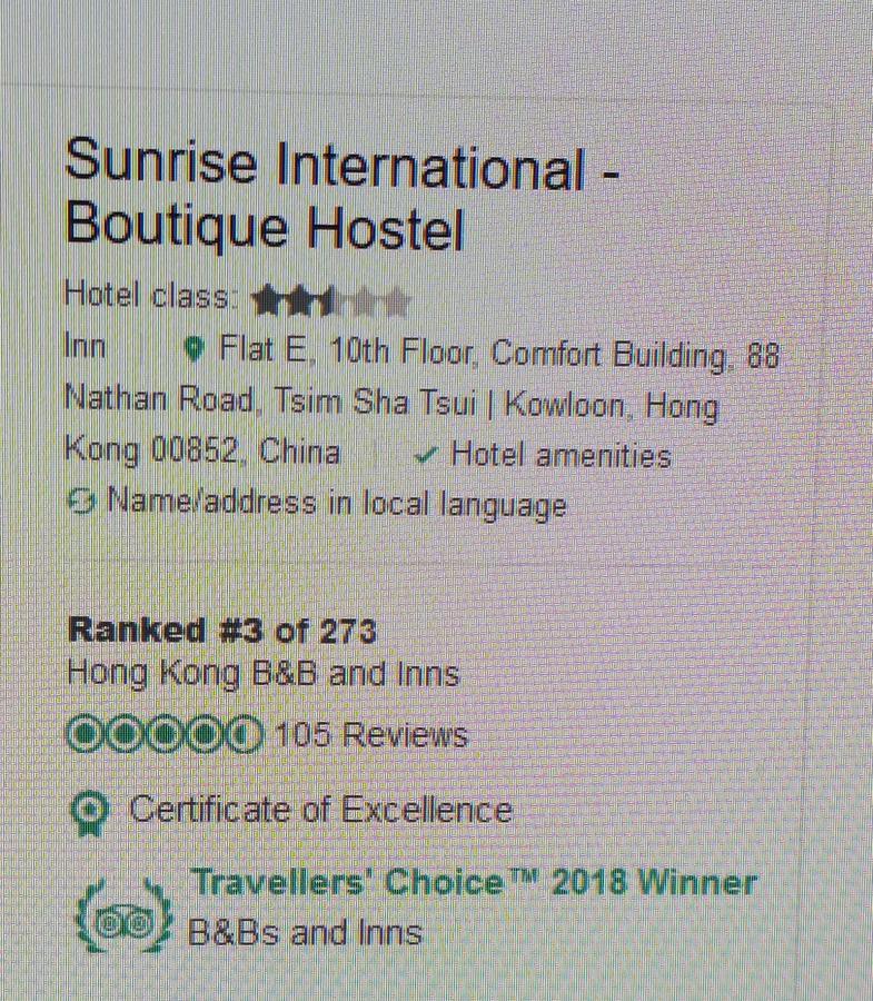 Sunrise International - Boutique Hostel Kowloon  Eksteriør billede